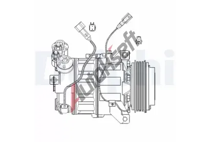 DELPHI Kompresor klimatizace DF CS20482, CS20482