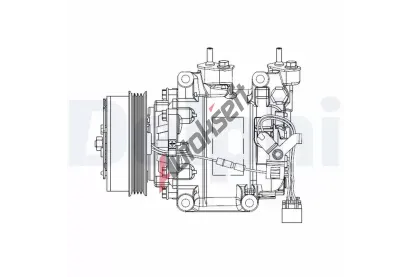 DELPHI Kompresor klimatizace DF CS20515, CS20515 DELPHI Kompresor klimatizace DF CS20515, CS20515