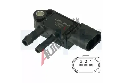 DELPHI Senzor tlaku vfukovch plyn DF DPS00001, DPS00001