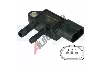 DELPHI Senzor tlaku vfukovch plyn DF DPS00003, DPS00003
