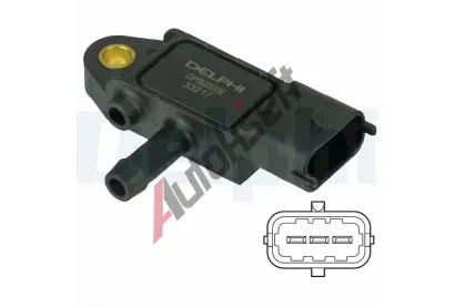DELPHI Senzor tlaku vfukovch plyn DF DPS00009, DPS00009