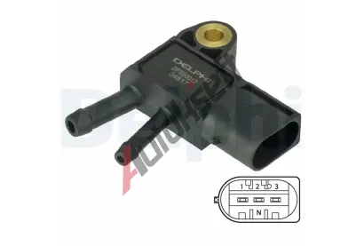 DELPHI Senzor tlaku vfukovch plyn DF DPS00012, DPS00012