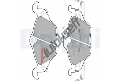 DELPHI Sada brzdovch destiek - kotouov brzda DF LP1673, LP1673