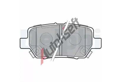 DELPHI Sada brzdových destiček DF LP2160, LP2160 DELPHI Sada brzdových destiček DF LP2160, LP2160