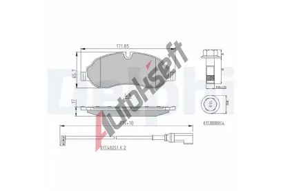 DELPHI Sada brzdovch destiek DF LP3136, LP3136