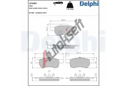 DELPHI Sada brzdov�ch desti�ek DF LP3487, LP3487