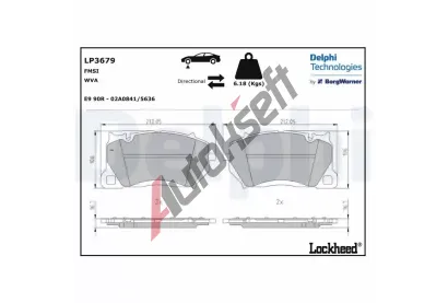 DELPHI Sada brzdovch destiek DF LP3679, LP3679