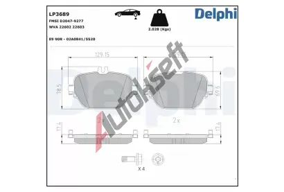 DELPHI Sada brzdov�ch desti�ek DF LP3689, LP3689