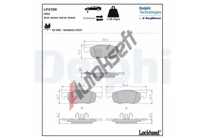 DELPHI Sada brzdovch destiek DF LP3700, LP3700