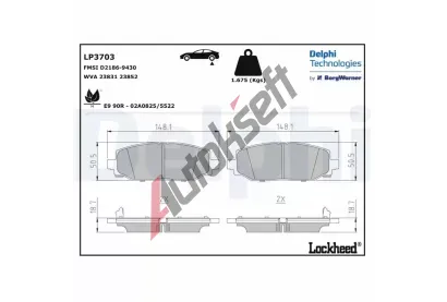 DELPHI Sada brzdovch destiek DF LP3703, LP3703