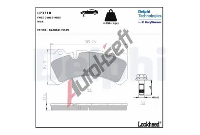 DELPHI Sada brzdovch destiek DF LP3710, LP3710