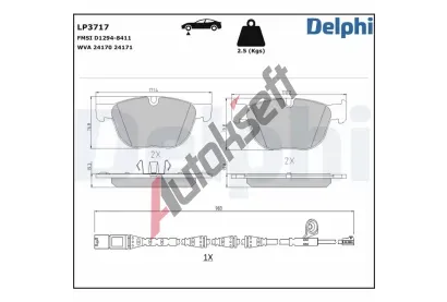 DELPHI Sada brzdov�ch desti�ek DF LP3717, LP3717