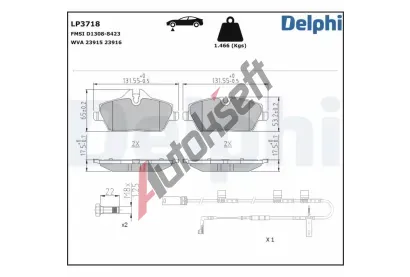 DELPHI Sada brzdov�ch desti�ek DF LP3718, LP3718