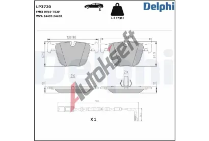 DELPHI Sada brzdov�ch desti�ek DF LP3720, LP3720