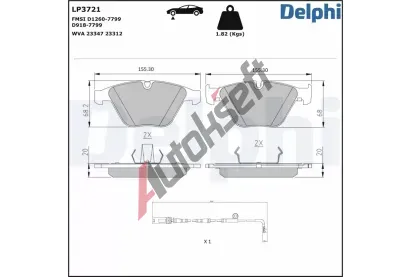 DELPHI Sada brzdov�ch desti�ek DF LP3721, LP3721