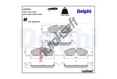 DELPHI Sada brzdov�ch desti�ek DF LP3751, LP3751