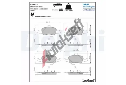 DELPHI Sada brzdovch destiek DF LP3823, LP3823