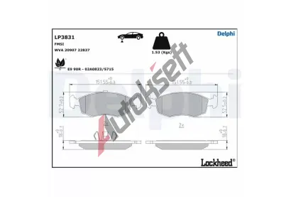 DELPHI Sada brzdovch destiek DF LP3831, LP3831