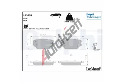 DELPHI Sada brzdovch destiek DF LP3859, LP3859
