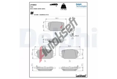 DELPHI Sada brzdovch destiek DF LP3863, LP3863