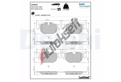 DELPHI Sada brzdov�ch desti�ek DF LP3870, LP3870