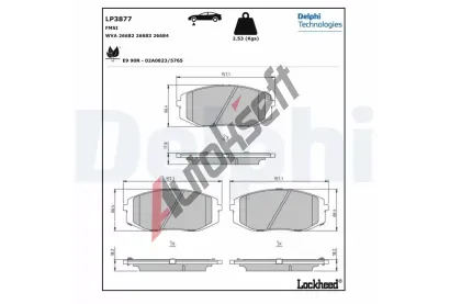 DELPHI Sada brzdov�ch desti�ek DF LP3877, LP3877
