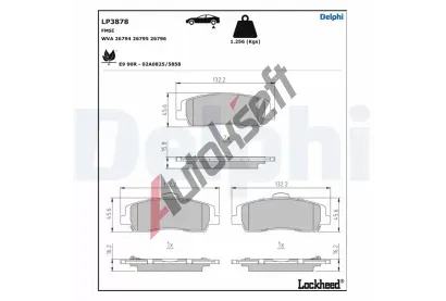 DELPHI Sada brzdov�ch desti�ek DF LP3878, LP3878