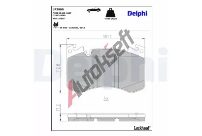 DELPHI Sada brzdovch destiek DF LP3900, LP3900