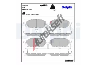 DELPHI Sada brzdov�ch desti�ek DF LP3906, LP3906
