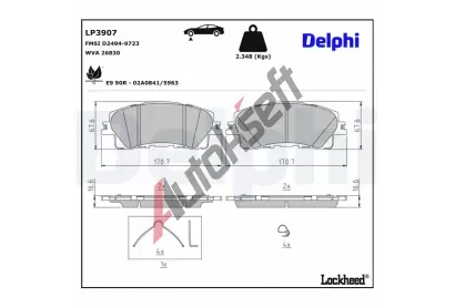 DELPHI Sada brzdov�ch desti�ek DF LP3907, LP3907