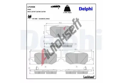 DELPHI Sada brzdov�ch desti�ek DF LP3908, LP3908
