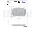 Sada brzdovch destiek DELPHI ‐ DF LP3916