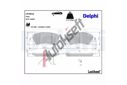 DELPHI Sada brzdov�ch desti�ek DF LP3922, LP3922