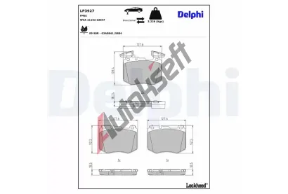 DELPHI Sada brzdov�ch desti�ek DF LP3927, LP3927