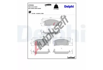 DELPHI Sada brzdov�ch desti�ek DF LP3928, LP3928