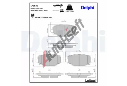 DELPHI Sada brzdovch destiek DF LP3931, LP3931