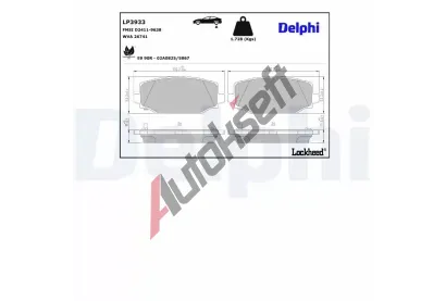 DELPHI Sada brzdovch destiek DF LP3933, LP3933