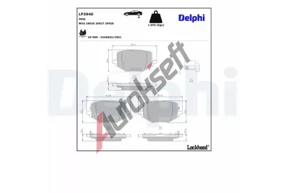 DELPHI Sada brzdov�ch desti�ek DF LP3940, LP3940