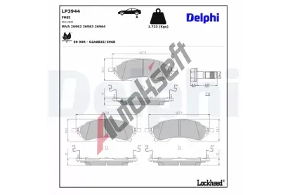 DELPHI Sada brzdov�ch desti�ek DF LP3944, LP3944