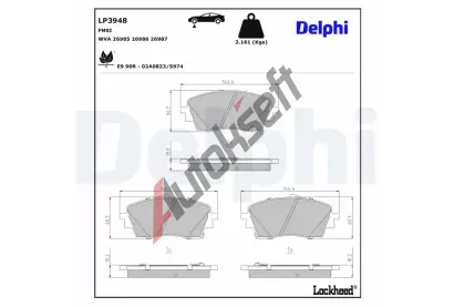 DELPHI Sada brzdov�ch desti�ek DF LP3948, LP3948