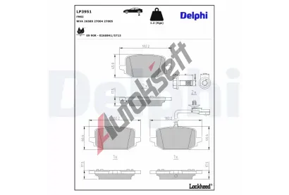DELPHI Sada brzdovch destiek DF LP3951, LP3951