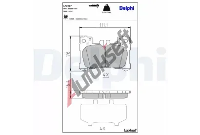 DELPHI Sada brzdov�ch desti�ek DF LP3967, LP3967