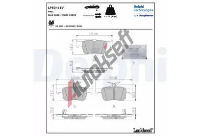DELPHI Sada brzdov�ch desti�ek DF LP5041EV, LP5041EV