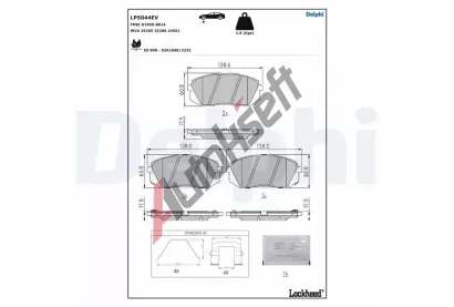 DELPHI Sada brzdov�ch desti�ek DF LP5044EV, LP5044EV