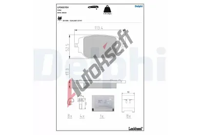 DELPHI Sada brzdovch destiek DF LP5057EV, LP5057EV