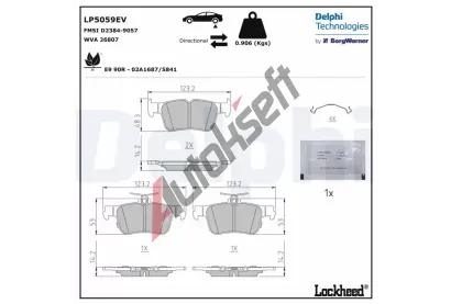 DELPHI Sada brzdovch destiek DF LP5059EV, LP5059EV