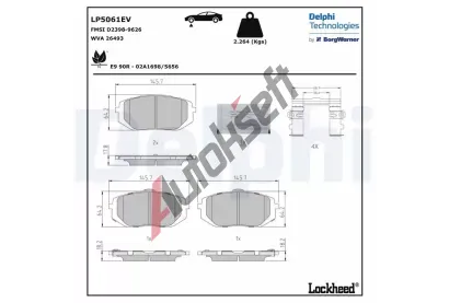 DELPHI Sada brzdovch destiek DF LP5061EV, LP5061EV