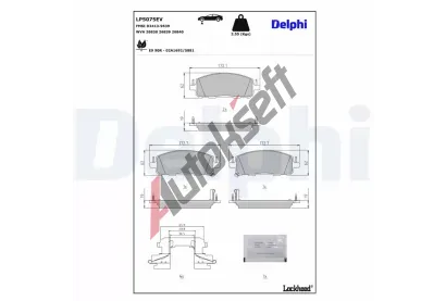 DELPHI Sada brzdov�ch desti�ek DF LP5075EV, LP5075EV