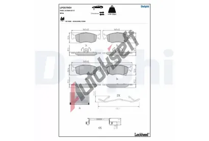 DELPHI Sada brzdovch destiek DF LP5079EV, LP5079EV