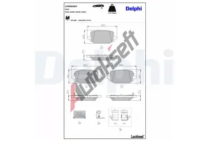 DELPHI Sada brzdov�ch desti�ek DF LP5095EV, LP5095EV
